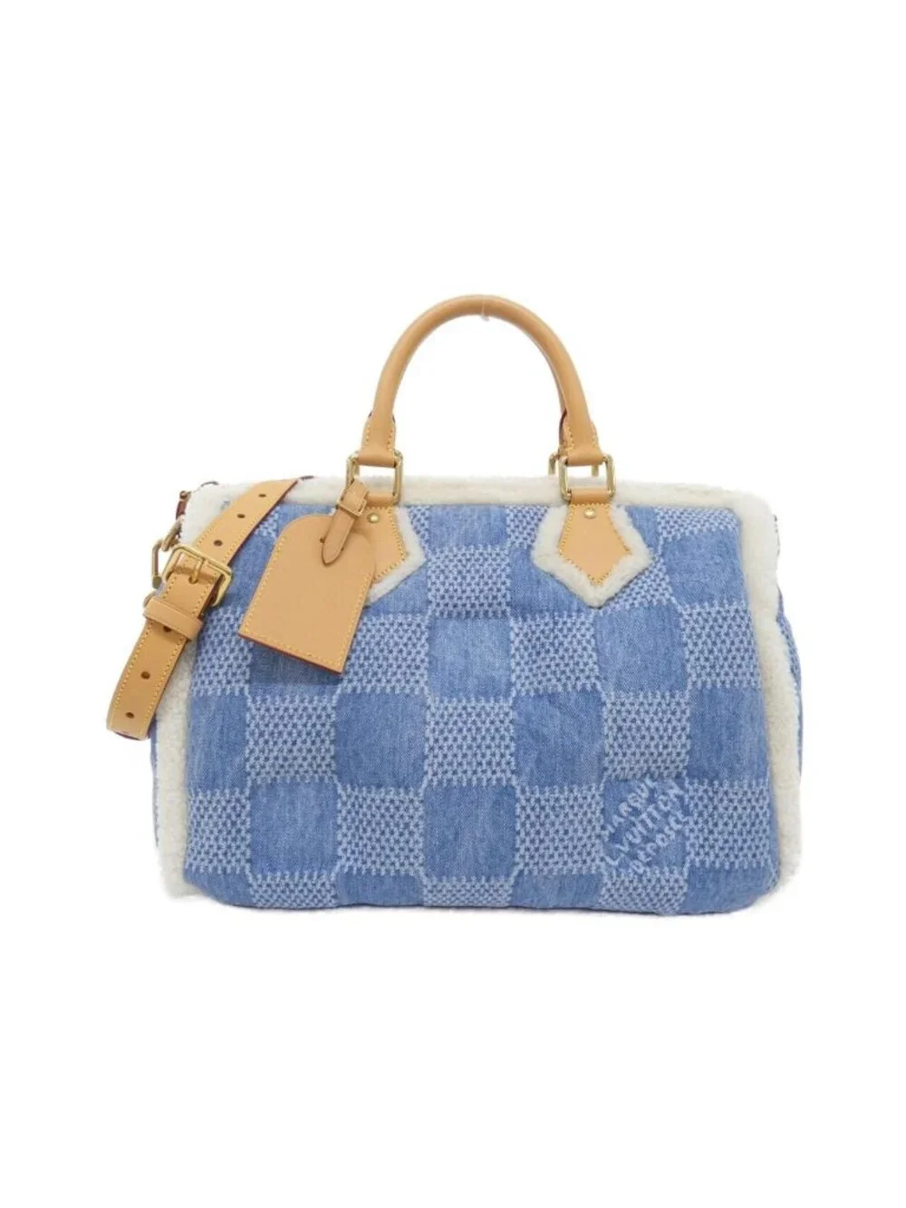 Louis Vuitton Damier Denim Speedy Bandouliere 40 Boston - Picture 1 of 7